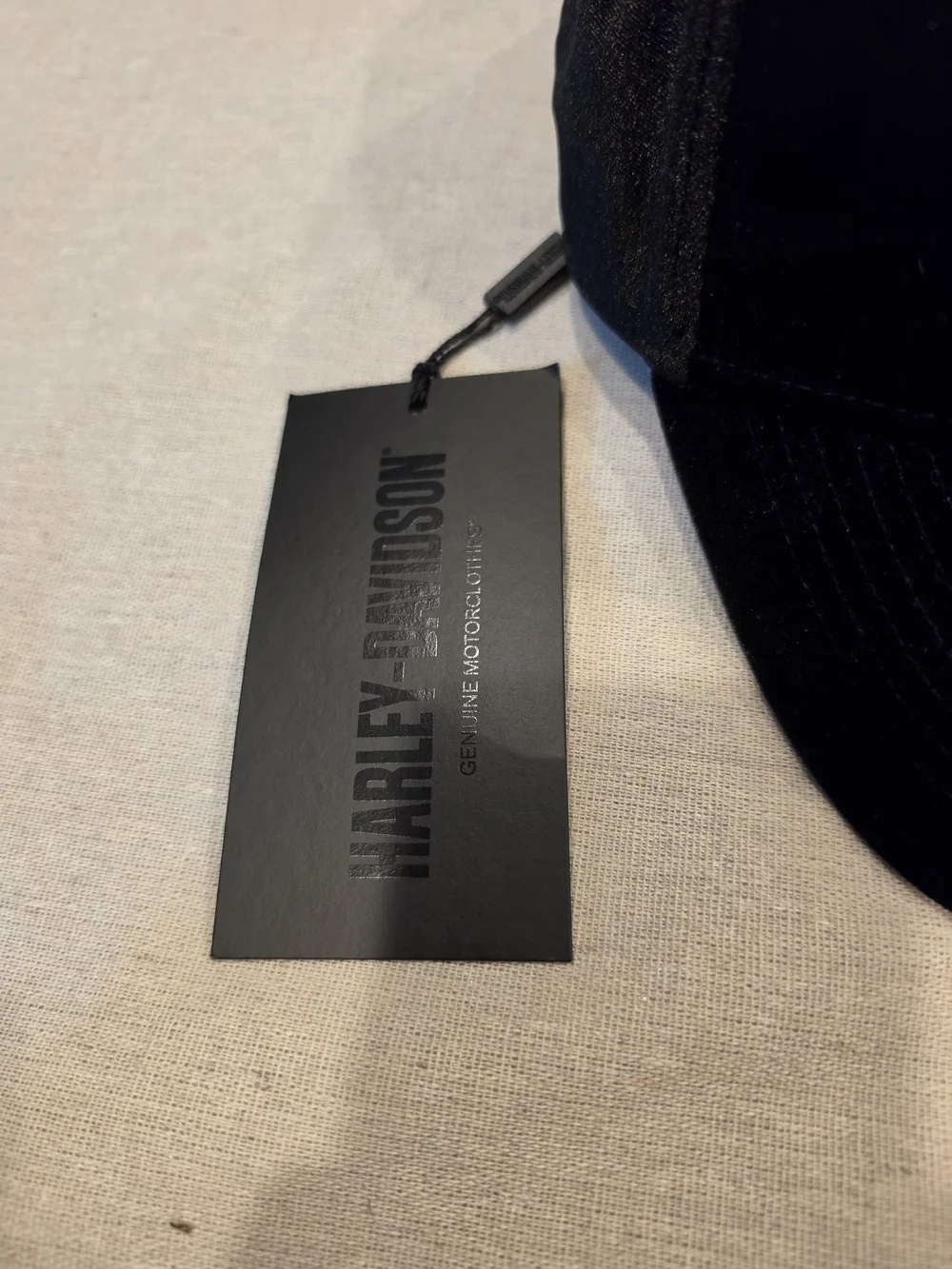 Harley-Davidson Black  Embroidered Logo Baseball Cap